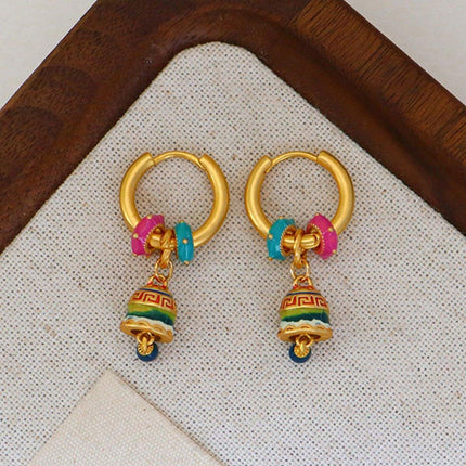 Elegant Chinese Fashion High-end Simple Earrings Modern Trendy Jewelry for Women