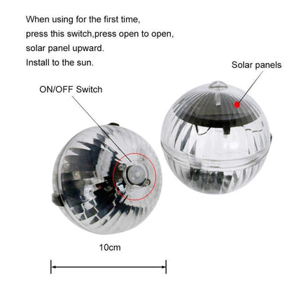 Multi Color Solar LED Underwater Floating Light Glow Swimming Pool Pond Spa Lamp - Aimall
