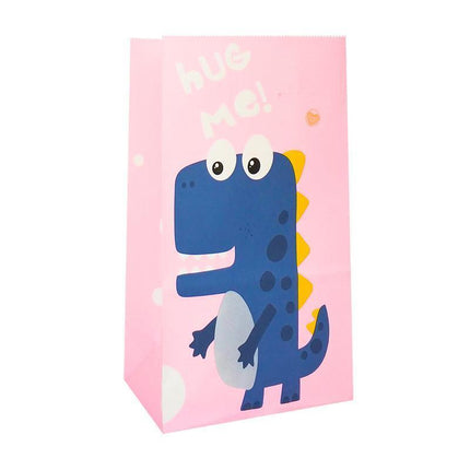 100PCS Kraft Paper Party Bag Seal Birthday Favor Kids Dinosaur Candy paper bag Aimall
