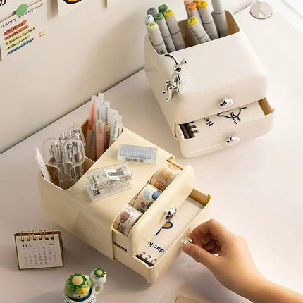 Multifunctional Desktop Organizer Storage Drawer Box for Office and Study Desks