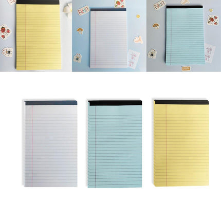 4PCS Tearable Lined Notepad Simple Design Colourful Memo Pad Notebook