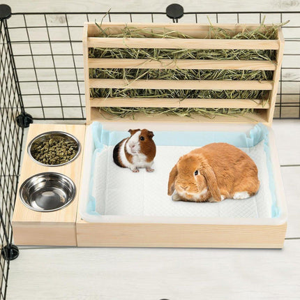 Rabbit Feeder Box Small Animal Feeder for Pet Feeding Storage Home Use Durable