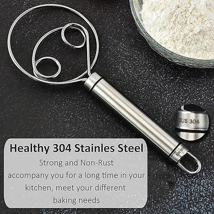 Stainless Steel Double Eye Coil Flour Mixer Household Baking Tool Egg Beate