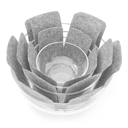 12pcs Thickened Felt Placemats Pan Mats Heat Insulation Flower Shaped Coasters