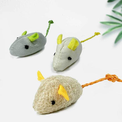 Interactive Plush Catnip Mouse Toy Durable Scratch-Resistant Fun Kitten Play Toy