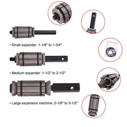 Tail Pipe Expander Set Exhaust Muffler Spreader Dent Remover Tool Kit 3PCS