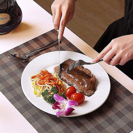 2pcs Stainless Steel Cutlery Set 5pcs Forks Spoons Knives Dining Utensils Hotel