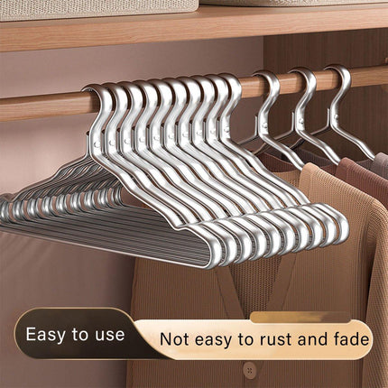 10PCS Metal Clothing Hangers Anti-slip Aluminium Alloy Drying Rack Coat Hanger