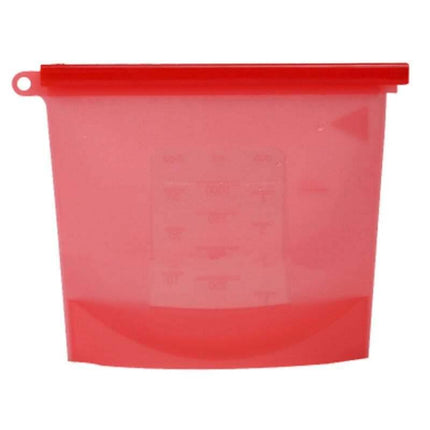 Reusable Silicone Food Storage Bags Leak proof Microwave Freezer Freshness Safe 1000ml*2 - Aimall