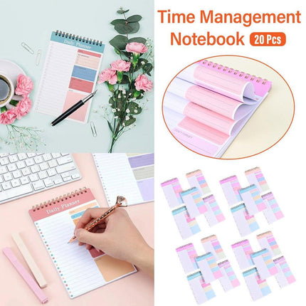 20PCS A5 Spiral Week Planner Efficient Time Management Notebook Schedule Book