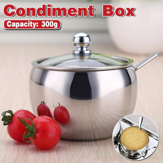 Kitchen Stainless Steel Spice Jar Home Storage Container for Herbs and Seasoning