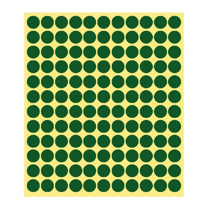8/13/25/50mm Colour Sticker Dots Adhesive Round Labels Circular Scrapbooking Green - Aimall