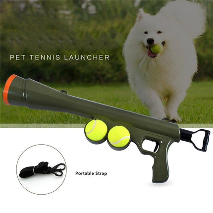 Interactive Pet Tennis Ball Launcher Toy for Training and Play Supplies Fun