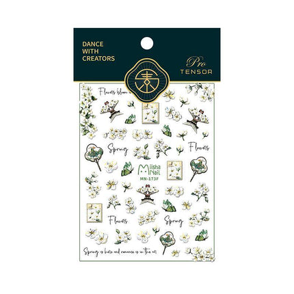 Chinese Style Nail Stickers Flower Decorations DIY Nail Stickers Nails Art - Aimall