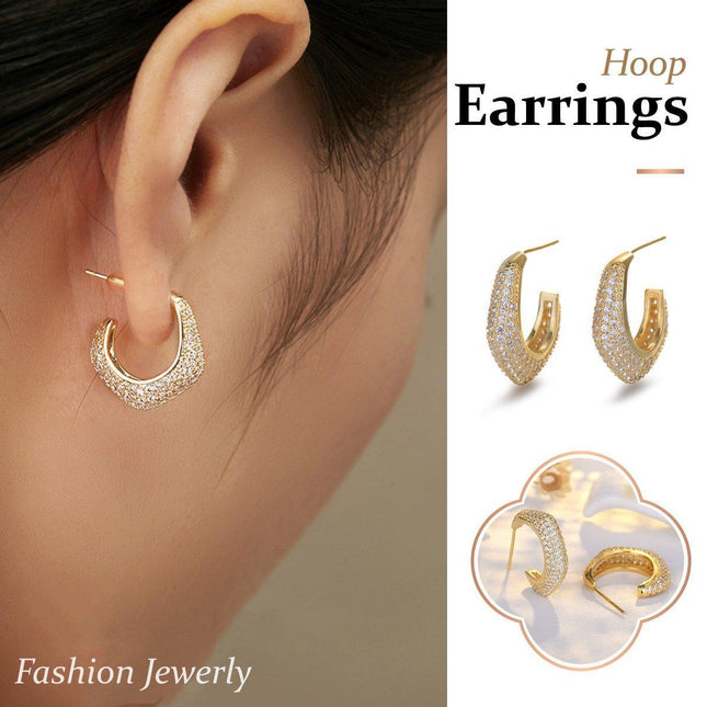 Simple Moon Bay Stud Earrings Fashion Jewelry for Women Elegant Design Ladies