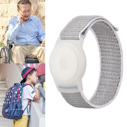 For Apple AirTag Case Protective Cover Wristband Nylon Air Tag Band Anti-lost L Size - Aimall