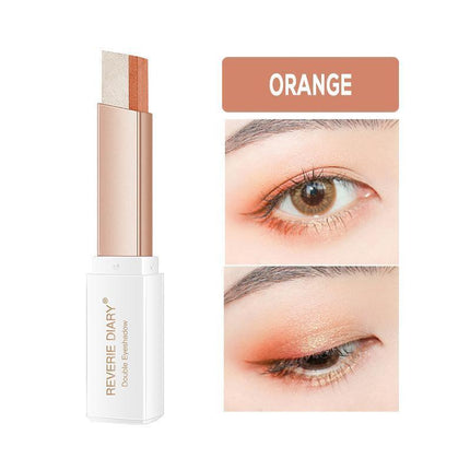 Glitter Double Colour Gradient Eyeshadow Stick Two Tone Eye Shadow Pen Cosmetics - Aimall