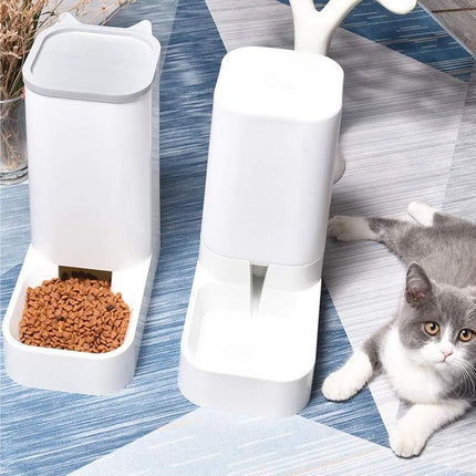 Automatic Pet Dog Cat Food Water Dispenser Feeder Self Feeding Bowl Bottle - Aimall