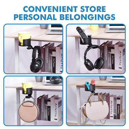 360-degree Rotating Metal Earphone Holder Desk Cup Storage Rack Headphone Stand