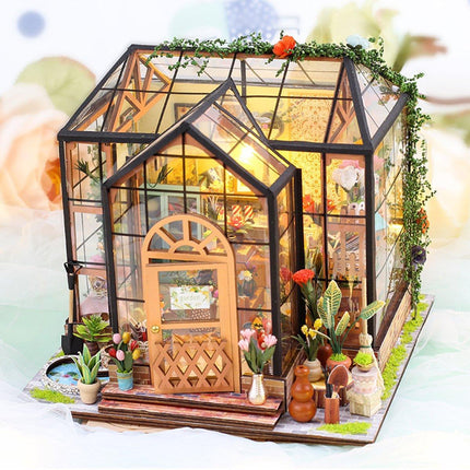  LED Jenny's Flower House DIY Miniature House Kit