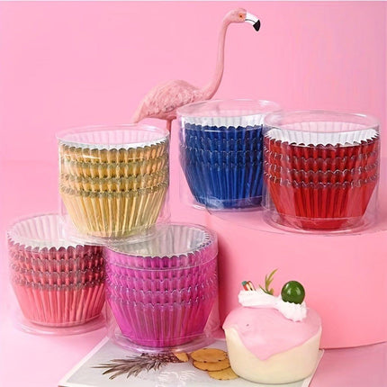 200 Pcs Colored Baking Paper Cupcake Trays Muffin Liners for Party Baking