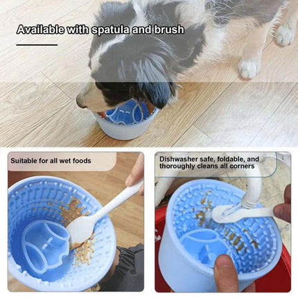 Silicone Pet Slow Feeder Bowl Anti Choke Design Food Dish for Dogs and Puppies