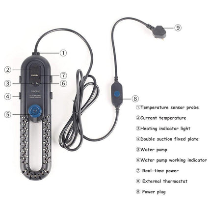Fish Tank Heater Automatic Constant Temperature Aquarium Heating Rod Warmer