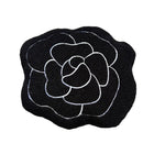Luxury Cream Sofa Pillow Camellia Style Cushion Bed Decor Black White Design