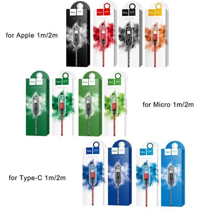 Apple Lightning HOCO Nylon Braided Cord Fast Charging Data Sync Cable - Aimall