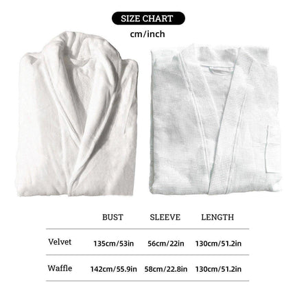 Cotton Kimono Collar Bathrobe Hotel Quality Thick Fleece Towel Embroidered Robe