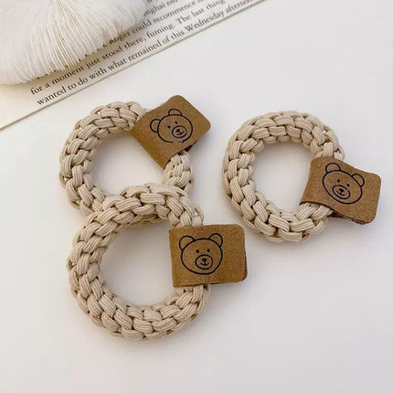 Mixed Color Braided Hair Ties Rope Elastic Rubber Bands Women's Hair - Aimall