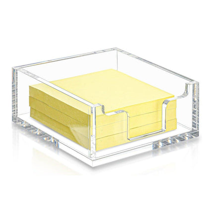 4 Inch Sticky Note Holder Clear Sticky Note Box Home Office Hotel Organization
