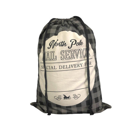 Plaid Christmas Gift Bags Reusable Holiday Apple Pouch Santa Bundle Sacks
