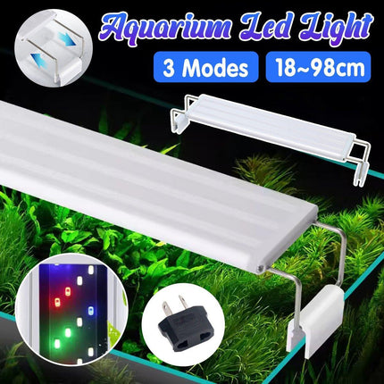 LED Colour Changing Aquarium Light Fish Tank Floor Water Grass Bracket Lamp Clip - Aimall