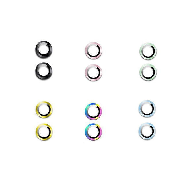 For Apple iPhone 15/15 Plus Camera Lens Protector Glass Screen Metal Ring
