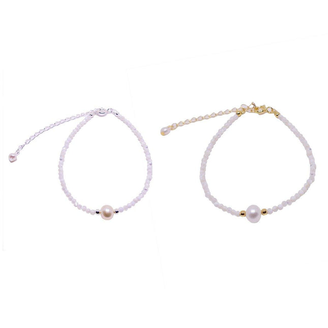 2mm Very Fine Pearl Bracelet Adjustable Strand Elegant Jewelry for Women Fashion