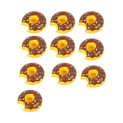 Inflatable Floating Drink Cup Can Beer Holder Swimming Pool Bath Beach Party 10PCS - Aimall