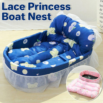 Cat Kennel Universal Cat Sleeping Nest Princess Style Lace Pet Special Kitten Cyber Red Mat