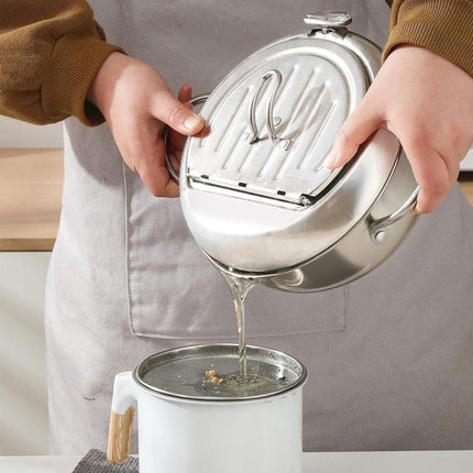 304 Stainless Steel Japanese Tempura Household Oil Saving Frying Fryer Nonstick