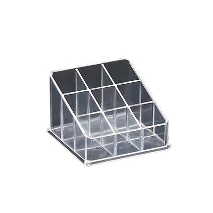 Desktop Transparent Storage Organizer Box Multi-Compartment Display Rack Holder
