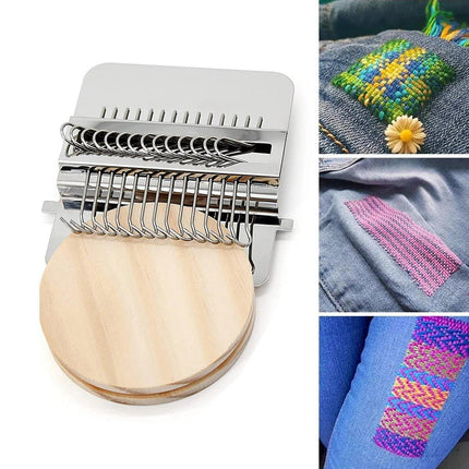 Mini Loom Speedweve Weaving Tools 14 Hooks Darning Machine Handmade Craft