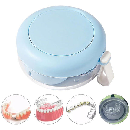 Blue Braces Cleaning Organiser Soak Box Portable Toothbrush Holder for Oral Care