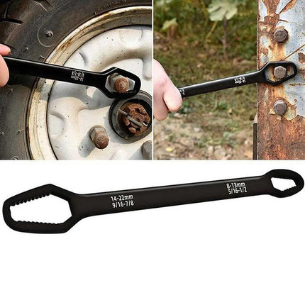 Universal Plum Screw Nuts Wrench 8-22mm Double Head Ratchet Spanner Repair Tools - Aimall