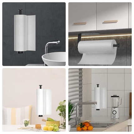 Stainless Steel Kitchen Paper Towel Holder Napkin Cling Film Organizer Rack