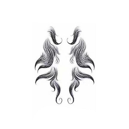 Baby Hair Tattoo Stickers Black Hairline Edge Decals Curly Women Stickers Fringe - Aimall