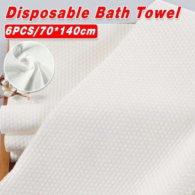 6PCS Thick Disposable Bath Towels Individually Wrapped Large Hotel Spa Towel