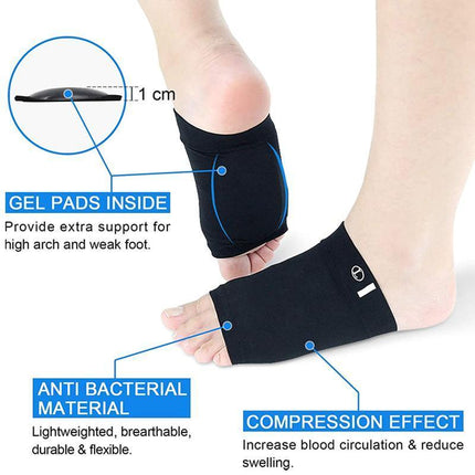ARCH Support Shoe GEL Insole Flat Feet Pad PAIN RELIEF Plantar Fasciitis Foot 2 Pairs - Aimall