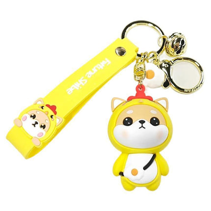 Cartoon Chinese Zodiac Furtune Shiba Inu Design Keychain Backpack Car Pendant - Aimall