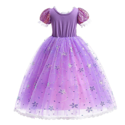 Long Hair Princess Dress Snow White Purple Dress AU - Aimall