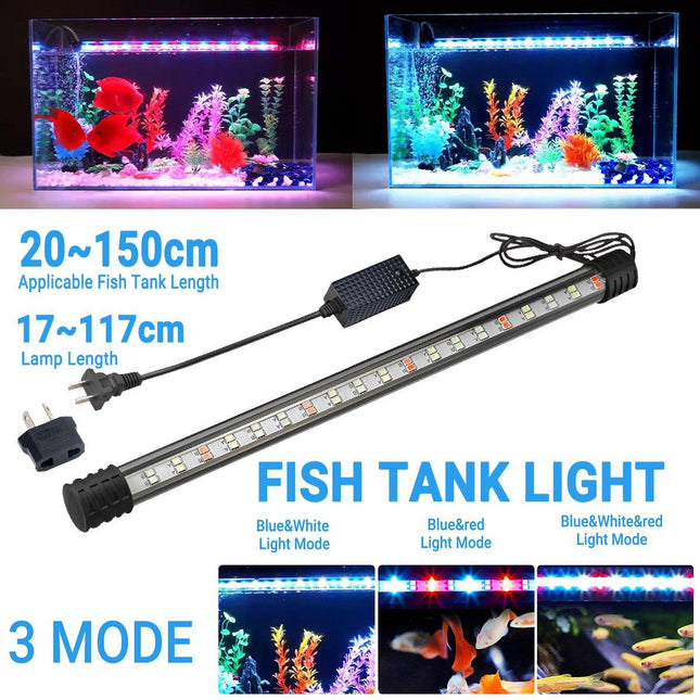 Aquarium Fish Tank Aquarium Light LED Waterproof Full Spectrum Aqua Lamp RGB - Aimall